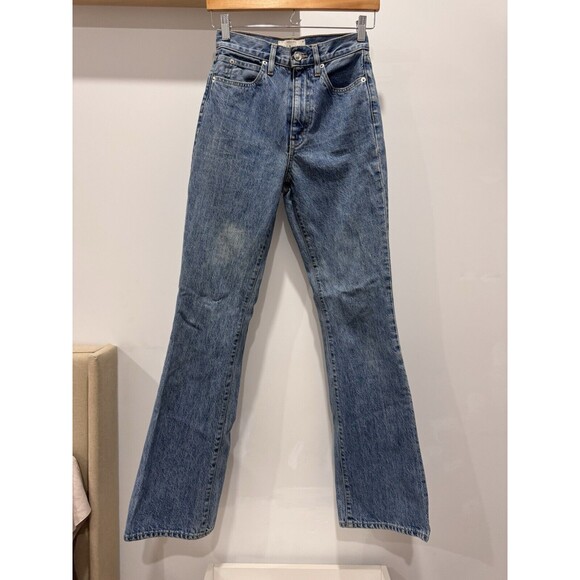 SLVRLAKE Womens Size 24 High Rise Boho Hippie Flare Jeans Blue 100% Cotton USA - Picture 1 of 9